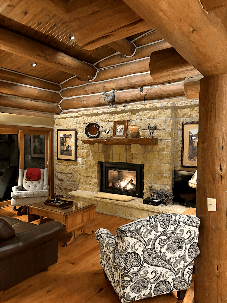 Living Room Fireplace (Night)